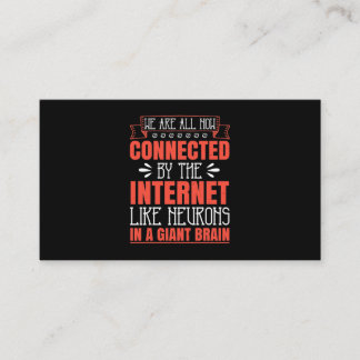 Tarjeta De Visita Ahora Todos Estamos Conectados Por Internet