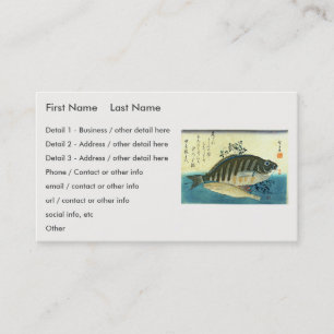 Tarjeta De Visita Ainame y Shima-hata - El pescado japonés de Hirosh