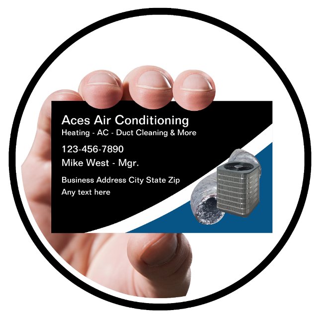 Tarjeta De Visita Air Conditioning And Heating Services (Subido por el creador)