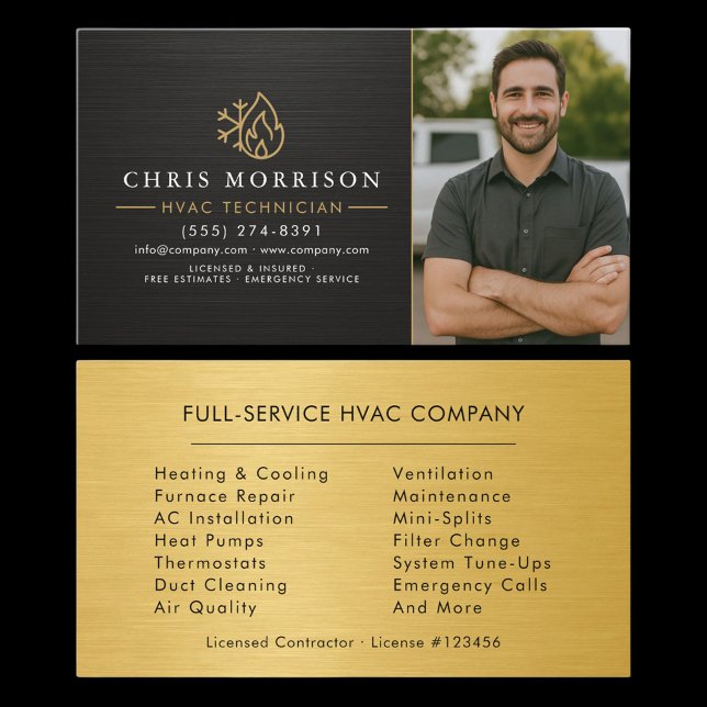 Tarjeta De Visita Air Conditioning Cooling HVAC Photo (Subido por el creador)