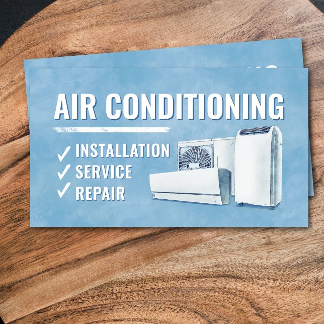 Tarjeta De Visita Air Conditioning – Repair, Service, Installation (Subido por el creador)