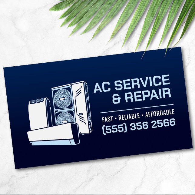 Tarjeta De Visita Air Conditioning – Repair • Service • Installation (Subido por el creador)