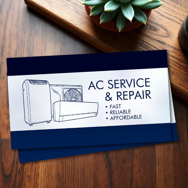 Tarjeta De Visita Air Conditioning – Repair, Service, Installation (Subido por el creador)