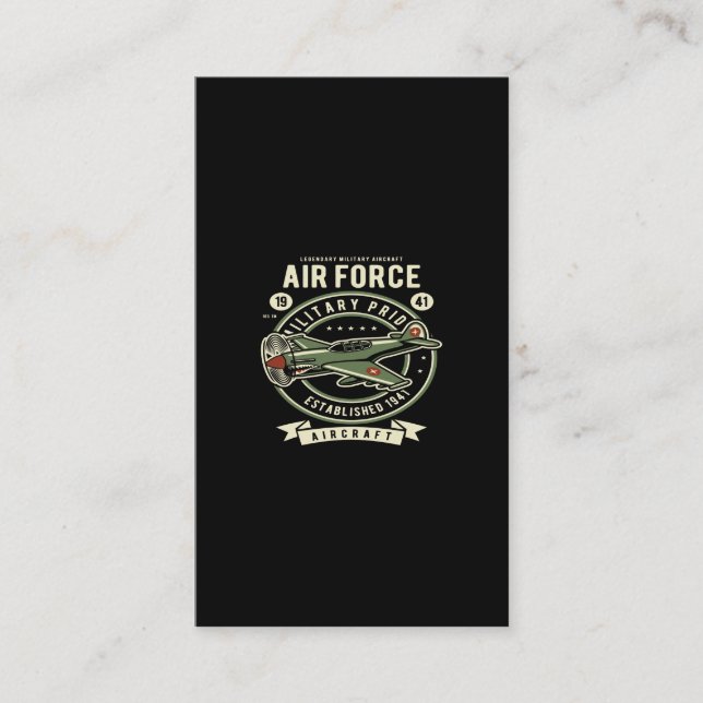 Tarjeta De Visita air force military pride aircraft (Anverso)