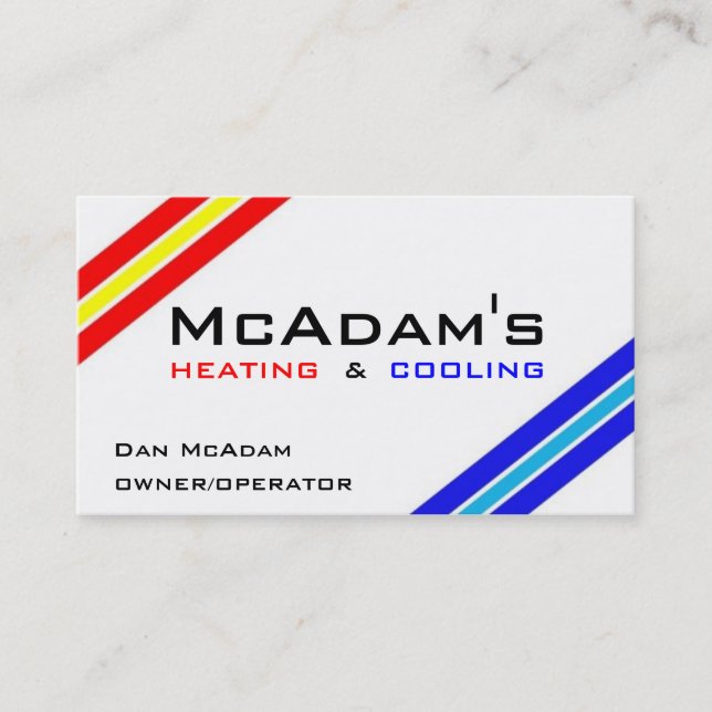 Tarjeta De Visita Aire/acondicionado de enfriamiento de calefacción (Anverso)