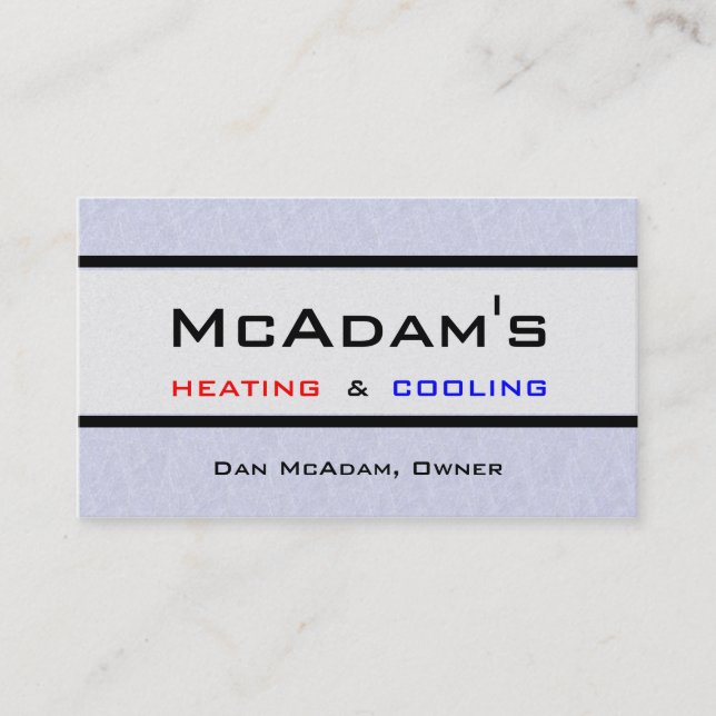 Tarjeta De Visita Aire/acondicionado de enfriamiento de calefacción (Anverso)