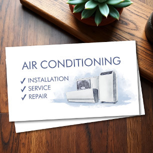 Tarjeta De Visita Aire Acondicionado – Reparación, Servicio, Instala