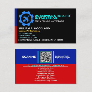 Tarjeta De Visita Aire Acondicionado (Servicios de Reparación e Inst