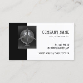 Tarjeta De Visita Airplane Company Metalizado Airbus World Travel Ca