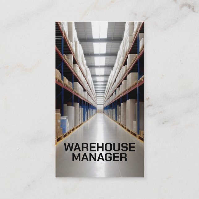 Tarjeta De Visita Aisle de Warehouse Manager (Anverso)