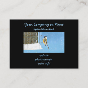 Tarjeta De Visita Ajedrez en pintura de alimentador - Arte de pájaro