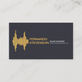 Tarjeta De Visita Ajuste conocido elegante de la onda acústica del