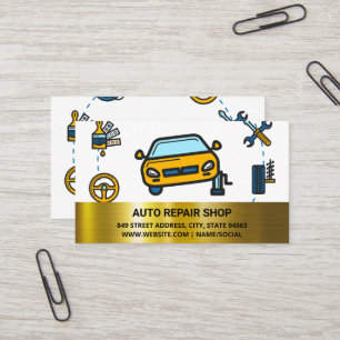 Tarjeta De Visita Ajuste del coche   Servicios automáticos