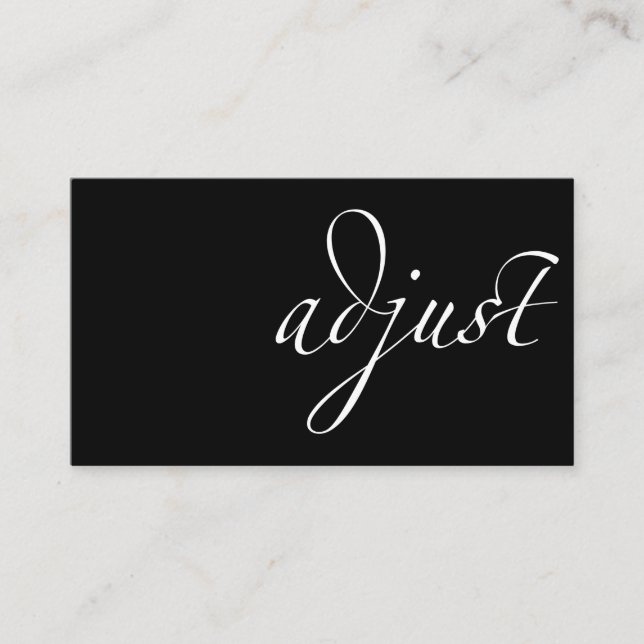 Tarjeta De Visita Ajuste: Quiropráctica (Anverso)