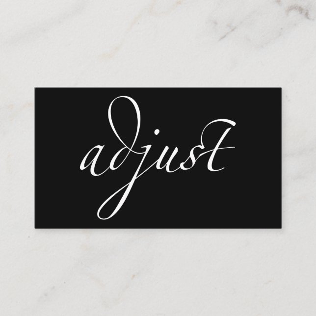 Tarjeta De Visita Ajuste: Quiropráctica/centrado (Anverso)