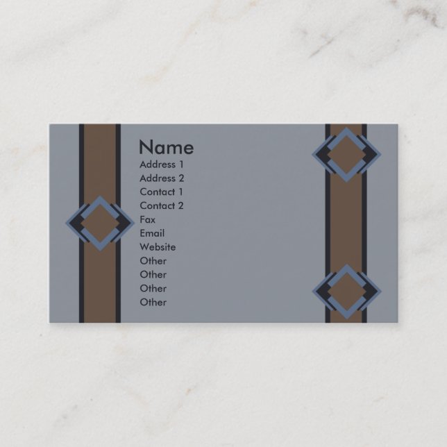 Tarjeta de visita al sudoeste (Anverso)