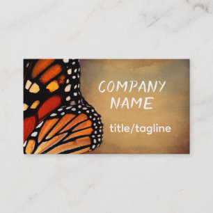 Tarjeta De Visita ala de mariposa monarca naranja y negro arte natur
