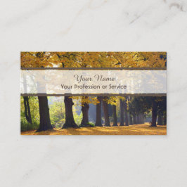 Tarjeta De Visita Ala dorada estilo de madera orgánica natural