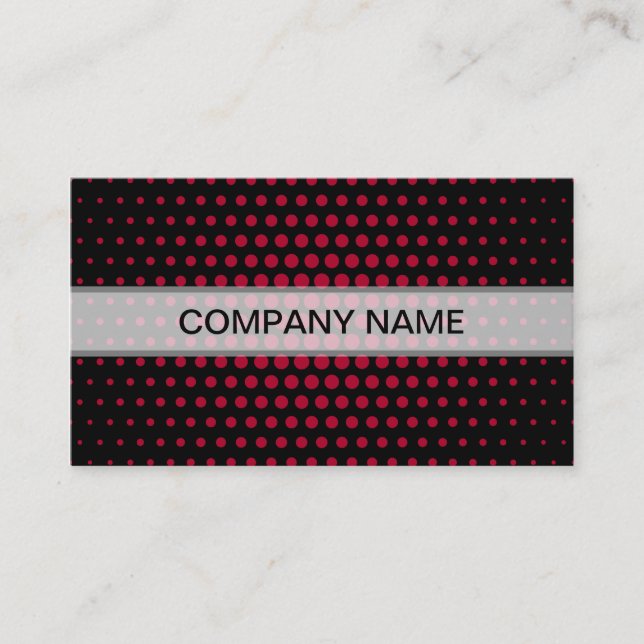 Tarjeta De Visita Alabama crimson Techno Dots Modern Black (Anverso)