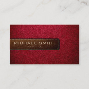 Tarjeta De Visita Alabama profesional Crimson Leather Look