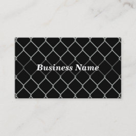 Tarjeta De Visita Alambre de enlace de cadena contra BG negro