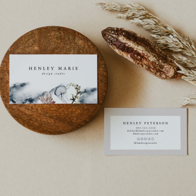 Tarjeta De Visita ALANA Tropical Beach Ocean Jelly Fish Watercolor (Subido por el creador)