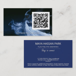 Tarjeta De Visita Alas de Luz Código QR de Ángel Alado