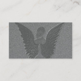 Tarjeta De Visita Alas de plata del ángel y ángel