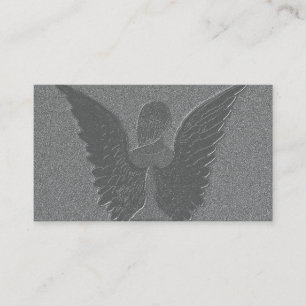 Tarjeta De Visita Alas de plata del ángel y ángel