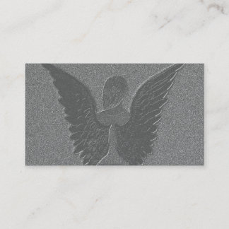 Tarjeta De Visita Alas de plata del ángel y ángel