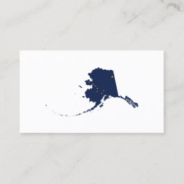 Tarjeta De Visita Alaska en azul y oro