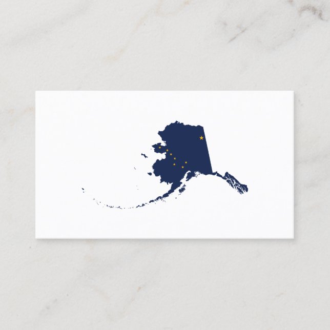 Tarjeta De Visita Alaska en azul y oro (Anverso)