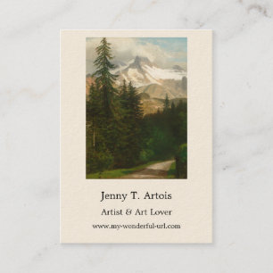 Tarjeta De Visita Albert Bierstadt Pintando Nieve en el Alto País