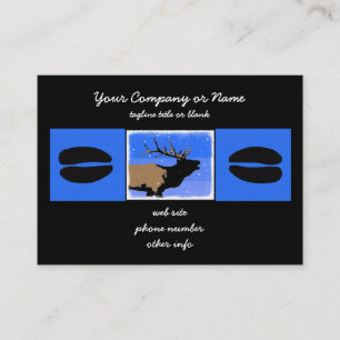 Tarjeta De Visita Alce torpe en invierno - Arte de vida salvaje orig