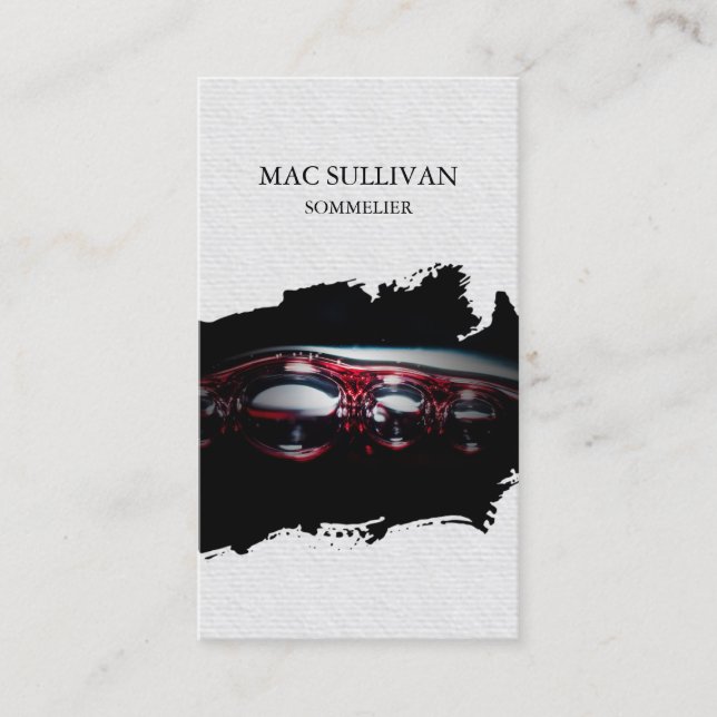 Tarjeta De Visita Alcohol sommelier de invierno (Anverso)