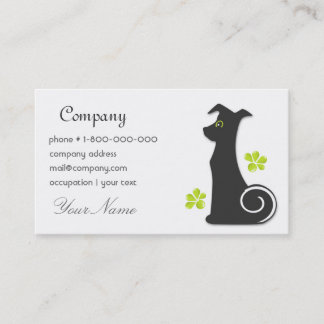 Tarjeta de visita alegre del perro
