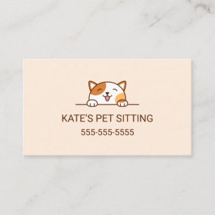 Tarjeta De Visita Alegre servicio de asiento de Mascota de Peeking d