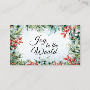 Tarjeta De Visita Alegría al mundo El Señor ha venido, Navidades
