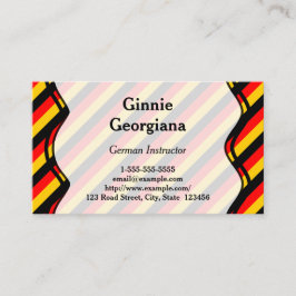 Tarjeta de visita alemana del instructor