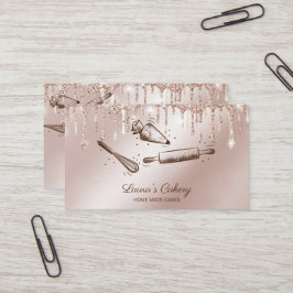 Tarjeta De Visita alfiler y bizcocho de bizcocho Panadería Drin Gold