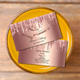 Tarjeta De Visita alfiler y bizcocho de bizcocho Panadería Drin Gold