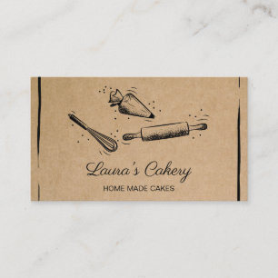 Tarjeta De Visita alfileres y pastelitos de whisky Papel artesanal