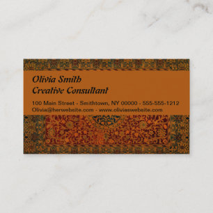 Tarjeta De Visita Alfombra tapiz de William Morris