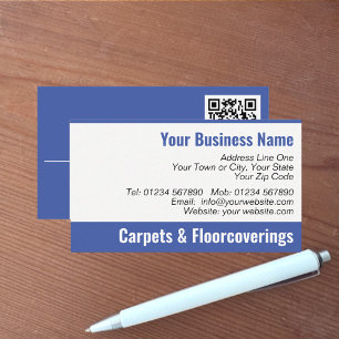 Tarjeta De Visita Alfombras y revestimientos de suelo QR Código tarj