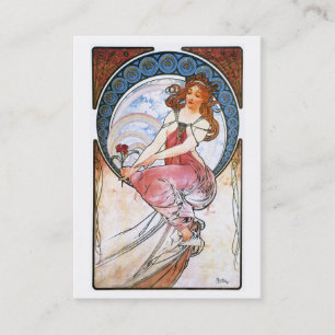 Tarjeta De Visita Alfons Mucha: Musa de la pintura
