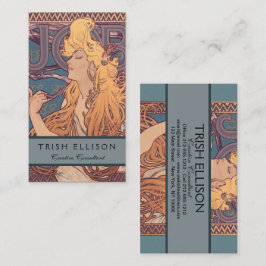 Tarjeta De Visita Alfonse Mucha Job Art Nouveau