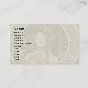 Tarjeta De Visita Alfonse Mucha Trappistine Nouveau