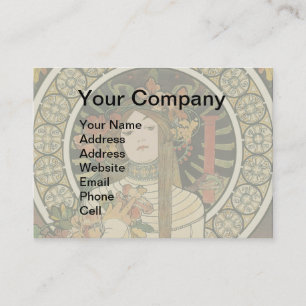 Tarjeta De Visita Alfonse Mucha Trappistine Nouveau
