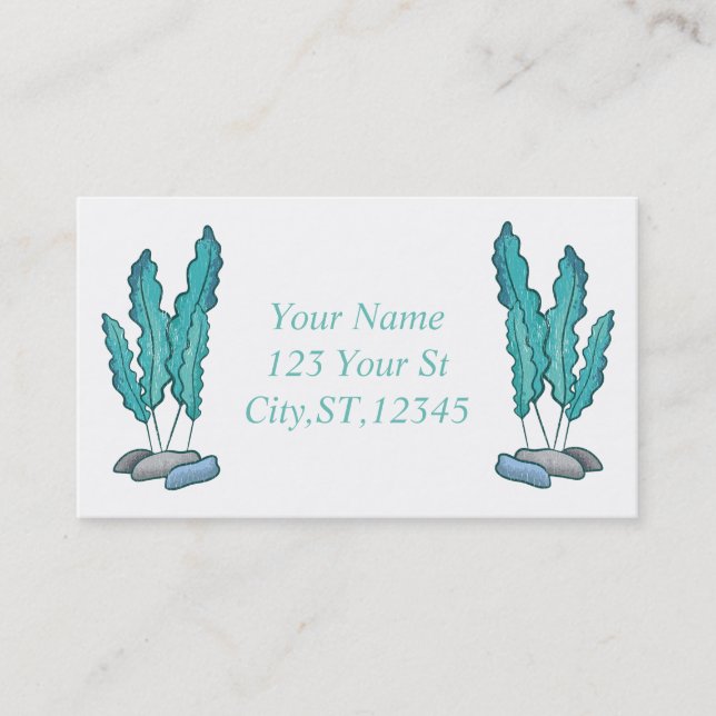 Tarjeta De Visita Alga azul de algas marinas Thunder_Cove (Anverso)