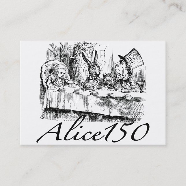 Tarjeta De Visita Alice150 Alicia en el 150o aniversario del país de (Anverso)